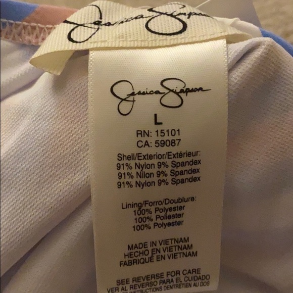 JESSICA Simpson Miami Stripe Tie Waist Swimsuit - Picture 9 of 9